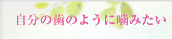 自分の歯のように噛みたい